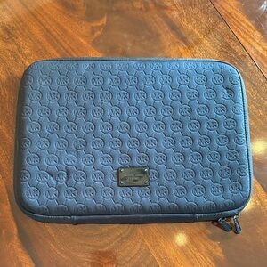 Michael Kors Black Neoprene Tablet Laptop Case / Sleeve